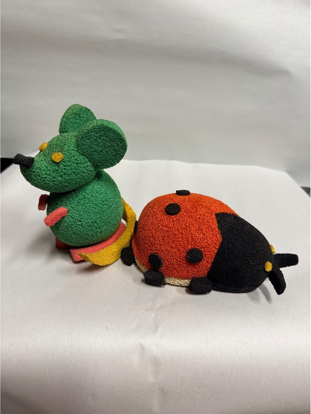 Vintage Italian Chicco Bath Toys 1980 Ladybug and Mouse